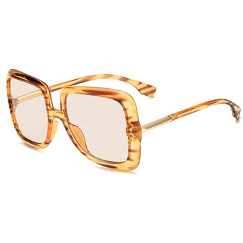 Mode, store Solbriller Kvinder Vintage Brand Designer Store Billede Square solbriller Leopard Nuancer UV400 Lentes De Sol Mujer