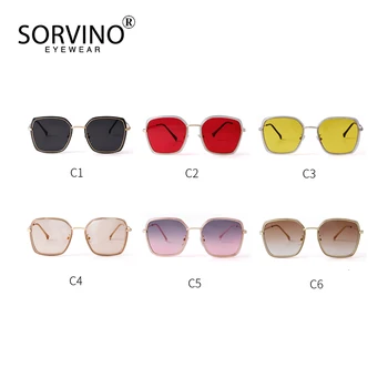 SORVINO 2020 Fashion Square Solbriller Ocean Stykke Metal Ramme Sol Briller Luksus Brand Personlighed Vilde Unisex 9052A