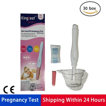 30 Stk fertilitetstest + 30stk Kop Urin Container Tidligt VENSTRE Hcg Test Strips Kit Første Reaktion Ægløsning Kits Over 99% Nøjagtighed