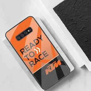 HPCHCJHM klar til race ktms Telefon Dække Hærdet Glas Phone Case For Samsung S20 Plus S7 S8 S9 S10 Plus Note 8 9 10 Plus