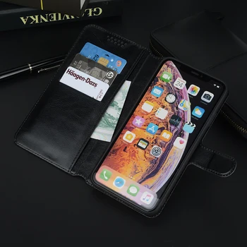 Flip Phone Case for Leagoo S8 M9 Pro T8S S9 Z7 T5C Kiicaa Power-Mix Cover Tegnebog Hylster Kicksand Tilfælde Sort