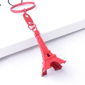 50stk/lot-Paris, Eiffel Tower Keychain Mini Eiffeltårnet candy farve Nøglering butik reklame, fremme tjenester udstyr