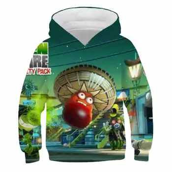 2020 Planter vs Zombies kids Hættetrøjer Drenge Piger udskrive 3D-Sweatshirt Børn Tøj, Spil Hættetrøje til Børn Toppe vinter Sportstøj