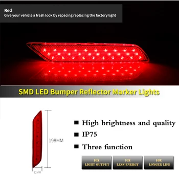 IJDM For 2013-Honda Civic Sedan 3-I-1 Rød LED Bil Kofanger Reflektor Lys Sekventiel Signal bremselys Bageste tågelygter