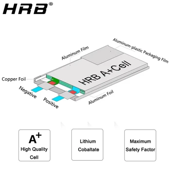 HRB Lipo 2S 3S 4S 6S 2200mah Batteri 5000mah 5200mah 6000mah 7000mah T Dekaner EF5 XT90 7.4 V 11.1 V 14,8 V 22.2 V RC Fly Dele