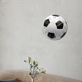 Kreative vægur Akryl Fodbold Design Hængende Ur Lydløs Bevægelse, Dekorative Væg-Ure, Indrettet til Stue Undersøgelse
