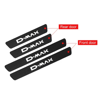 For Isuzu Nye Isuzu D-MAX Dmax MU-X Mux D max 4stk PU Læder Carbon Fiber Bil Dør Karmen Protector Klistermærker Auto Tilbehør