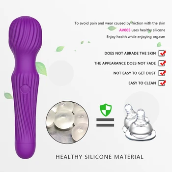 G-Spot Mini AV Magic Wand Massager Dildo Vibrator Kvindelige Sex Legetøj til Kvinder Klitoris Klitoris Stimulator Intime Varer for Voksne