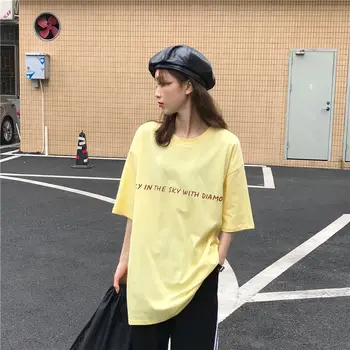 Oversize Kvinder Sætter Sommer Smart Casual College Teens 2 Stykke Tøj Wide-ben Bløde Grundlæggende Træning Femme Buks Print Harajuku Top