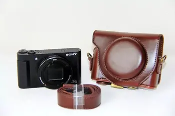 Digital Kamera Læder cover til SONY Cyber-shot DSC-HX90V HX90 WX500 Kamera Taske Pose