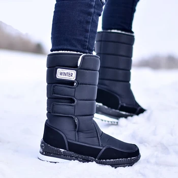Mænd støvler 2019 vinter nye Eksport til Rusland tykke høje dunk støvler holde varmen blokeringsfri sne støvler mænd vinter støvler sko