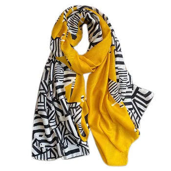 2020 Efterår og Vinter CottonScarf Kvinders Mode Zebra Stribet Print Beach Tørklæde Hijab Wraps Kvindelige