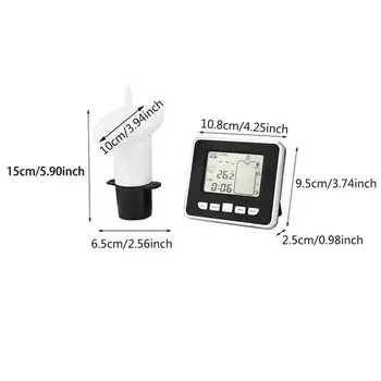 Ultralyd vandtank Level Meter Temperatur Sensor Lavt batteri Flydende Dybde Indikator Tid Alarm Sender, Måling af Værktøj