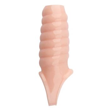 Tråd Penis Ring Extender Genanvendelige Udvidelsen Kondomer Silikone Dildo Forøg Forsinkelse Sædafgang Cock Ærme Sex Legetøj til Mænd