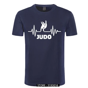 Hjertebanken Af Judo T-shirts til Mænd Sommer Mode kortærmet T-Shirt i Bomuld Sjove Trykt Toppe Herre Tees Camisetas