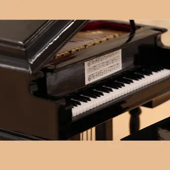 HiMISS Miniature Klaver Model Mini Piano Musikinstrument Ornamenter Skærm