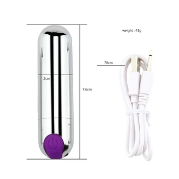 USB-Genopladelige Mini Bullet Vibrator 10 Hastighed G-punktet, Klitoris Stimulator Anal Massageapparat Dildo Vibratorer Voksen Sex Legetøj til kvinder