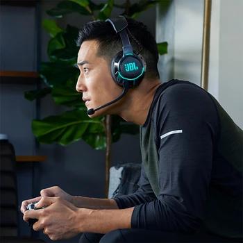 JBL Quantum 800 Wireless Over-ear Gaming Headset med Active Noise Cancelling til PlayStation/Nintendo Skifte/iPhone/Mac//VR