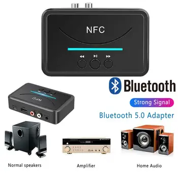 Trådløs NFC Bluetooth 5.0 Modtager 3,5 mm AUX-HiFi-Stereo-Audio-Adapter-Dongle Til Bil Højttaler