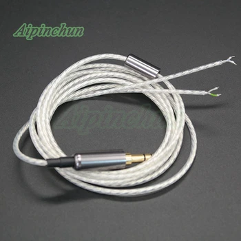 Aipinchun 3,5 mm, 3-Polet Line Type Jack DIY Hovedtelefoner Audio Kabel-Hovedtelefon-Reparation Udskiftning 6N OCC forsølvet Tråd Snor