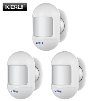 KERUI Motion Sensor, Detektor For PSTN, GSM Alarm System Czujnik Ruchu 3Pcs/masse Garage Alarm Trådløs Infrarød-PIR-Sensor
