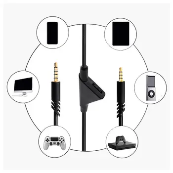 Hovedtelefon Kabel-Audio Ledning med Tuning Volume-Funktion til Logitech Astro A10 A40 A40tr Headset Tilbehør