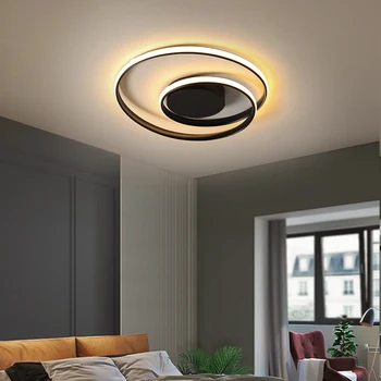 Moderne loftsbelysning LED Lampe Til stuen, Soveværelse, arbejdsværelse Hvid sort farve, overflade monteret Loft Lampe Deco AC85-265V