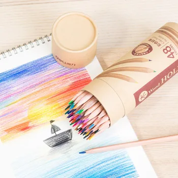 48 NYE Bløde log Farver, Ikke-giftige farvede blyanter lapis de cor farve blyanter for skoleartikler børn prismacolor farver, blyant