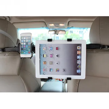 2 i 1 Universal Car Tablet PC Phone Holder Rack 360 Graders bagsædet Nakkestøtten Mount Stand holder Til iPad, Mobiltelefon