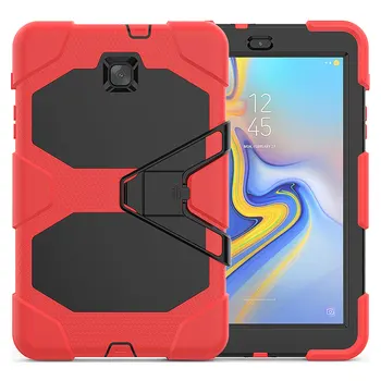 Taske Til Samsung Galaxy Tab EN 8 2018 SM-T387 T387 Sag Høj slagfast Stødsikkert Silicium Tre Lag Stå Case Cover