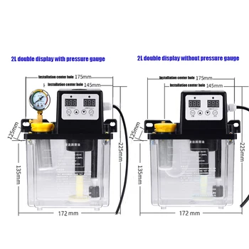 1pc 2L 2 Liter glidecreme pumpen automatisk smøreolie pumpe 1L 1 Liter 220V cnc elektromagnetisk smørepumpe smøreapparat