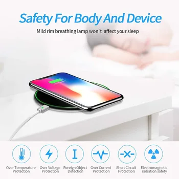 Qi Trådløse Oplader Til iPhone 8 Plus XR XS 11 Pro Max For Samsung Galaxy Note 9 S8 S9 Plus 10W Hurtig Trådløs opladning Modtager