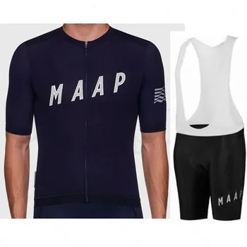 2020 Nye MAAP Pro Røde Kort-langærmet Trøje Mens Sommeren Åndbar Cykling Tøj Sæt Mænd Lycra Triathlon Skinsuit