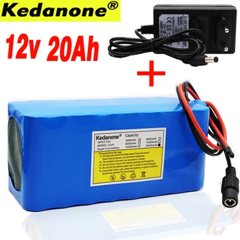 Oprindelige 18650 batteri 12V stor kapacitet 12V 20ah18650 lithium batteri protection board 12V 20000mAh kapacitet og oplader