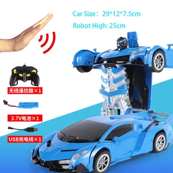 1:14 RC Biler 29CM 2,4 Ghz Induktion og Transformation Robot LED Musik Deformation Gestus Fjernstyret Bil-Legetøj for Børn B03