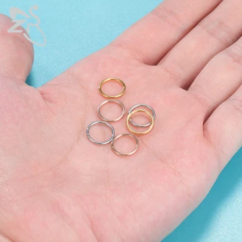 ZS 18G Kirurgisk Stål Næse Ringe Steg 6 Stk Guld/Sølv Farve Næse Ring for Kvinder Indiske Piercing Smykker Tilbehør