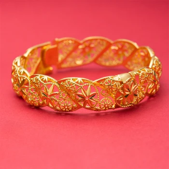 Armbånd guld Farve Armbånd til Kvinder tilbehør til Bruden Bryllup Armbånd indian/Etiopiske/Frankrig/Afrikanske/Dubai Smykker gaver