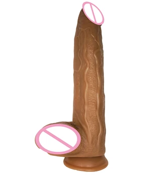 43.5*9cm Ekstra Store Brune Realistisk Dildo Anal Plug-ButtPlug Expander Dildo G Spot Stimulere Erotisk Legetøj Onani For Kvinder