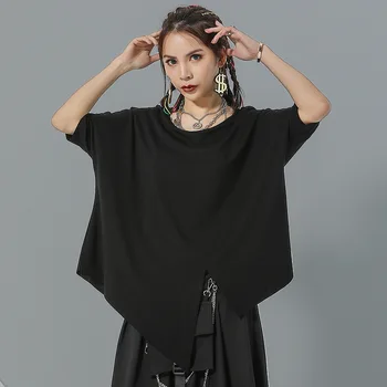 SJÆL TIGER 2020 koreansk Mode Streetwear Damer Sommer Bomuld t-Shirts Dame Løs Sort T-shirts Kvindelige Punk Stil Toppe