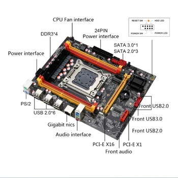 X79 Chip Computer Bundkort SATA3 PCI-E NVME M. 2 SSD Støtte REG ECC-Hukommelse XXUC