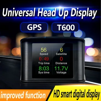 GEYIREN OBD-II P10 GPS T600 Auto On-board Computer, Skærm Bil Digital OBD Kørsel med LED Display HUD head up display For alle biler