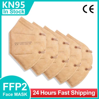 Mascarilla FFP2 KN95 Maske 95% Filtrering Facial FFP2 Maske Anti PM2.5 Støv Beskyttende Ansigt Munden Masker 5Layer Sikker Guld Masque CE