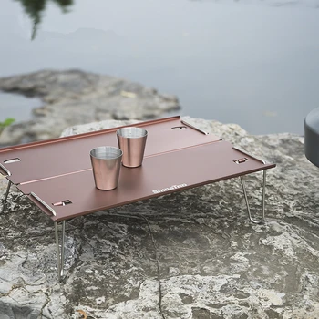 Udendørs Mini klapbord Bærbare Ultra-let Aluminium Legering Sammenklappelig Camping Picnic GRILL Bruser