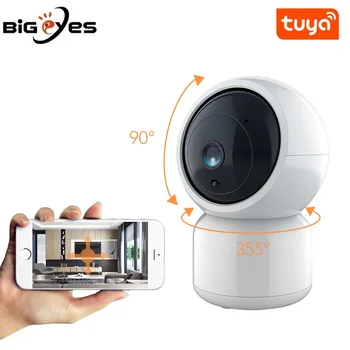 Tuya APP WiFi Kamera Smart Liv 1080P HD, WiFi-Kamera med Pan-Tilt-Zoom To-Vejs Audio Alexa Google Startside WiFi Kamera TUYA