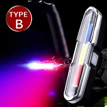 Cykel Lys Vandtæt Bageste baglygte LED USB-Genopladelige Mountain Bike Cykling Lys Taillamp hukommelsesfunktion Advarsel