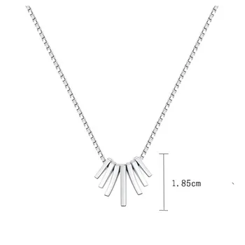 Simple Mode 925 Sterling Sølv Og Sort Halskæde Til Kvinder, Pige Fødselsdag Gave Sølv 925 S Smykker-N241