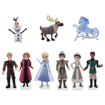2020 Disney 9PCS Legetøj Frosne 2 Prinsesse Anna Elsa Kristoff Sven Olaf Action Figurer Model Dolls Børnene Samling Julegaver
