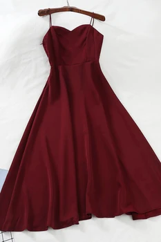2019 nye mode kvinders kjoler Foråret sexet strop på tværs af skønhed tilbage slank temperament lang kjole G505