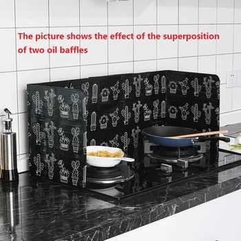 Thours Aluminium Beskyttelse Skærmen Sammenklappelig Køkken Komfur Gas Komfur Deflektor Pande Olie Splash-Skærm Beskyttelse Køkken Værktøj