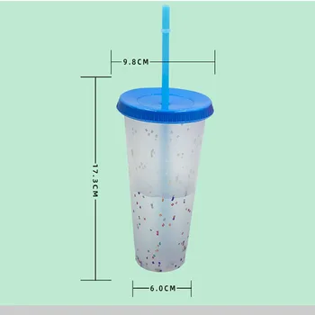 700mlDouble-layerplastic halm cup matteret plast tumbler gummi maling vand cup solid farve vandflaske gave